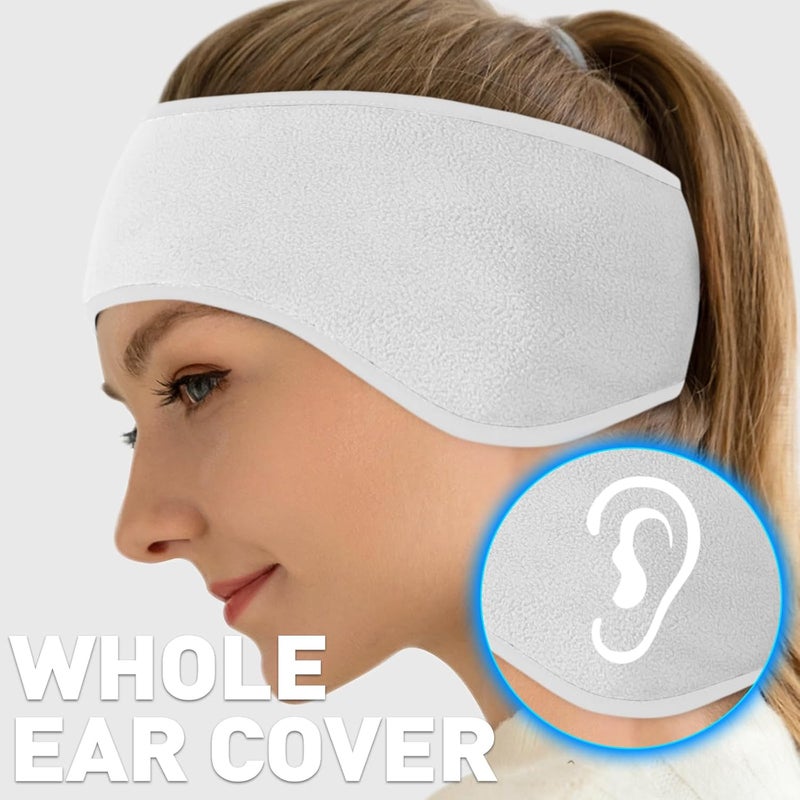 JOEYOUNG Fleece Ear Warmers for Men Women Kids - Winter Headband Ear Muffs Ear Covers for Cold Weather Running Cycling Ski - Image 3